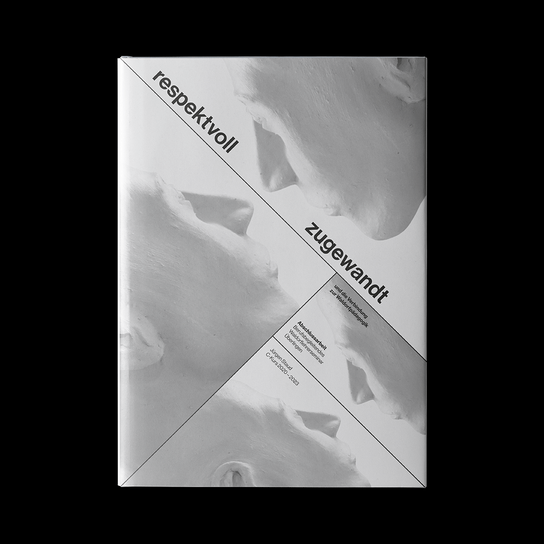 Schutzumschlag eines Buches im Swiss-Style-Design für eine Abschlussarbeit