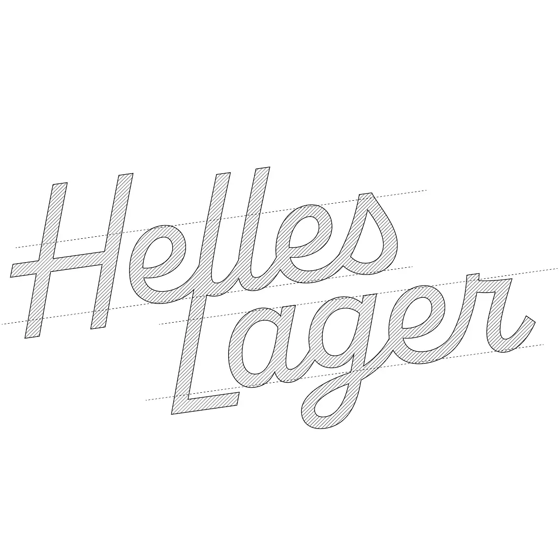 Helles Lager Schriftzug – typografisches Detail für Bieretikett und Branding von Wurst und Moritz Zürich